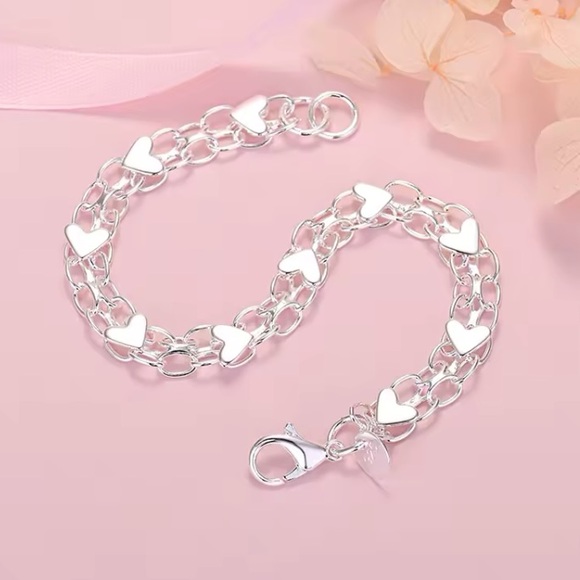 Jewelry - Sterling Silver Heart Bracelet